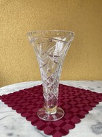 Kézi metszésű parádi ólomkristály váza 37 cm.