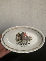 Vadász jelenetes porcelán tál