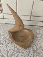 Art deco hal formájú fa hamutartó eladó!