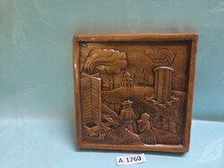 A1760 Bányász jelenetes csempekép 16x16 cm