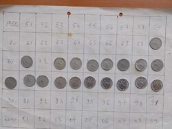 MAGYAR NÉPKÖZTÁRSASÁG 10 FILLÉR 1969 - 1989, 18 DB    B152