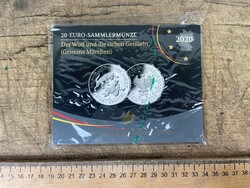 -AX327- 20 Euró Érem Emlékérem Ezüst Németország A farkas és a Hét Kecskegida Grimm Mesék PP