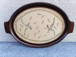 Vintage  art deco, fából készült olasz tálalótálca.  Alkudható.