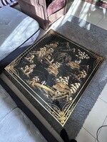 Kínai kézzel festett dohányzóasztal 90x90x45