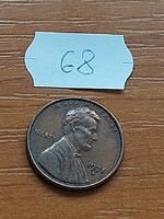 USA 1 CENT 1971 / S, San Francisco, Abraham Lincoln, Réz-Cink  68.
