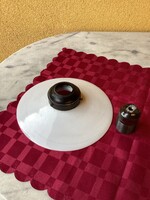 Antik tejüveg lámpabúra 21 cm.