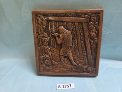 A1757 Bányász jelenetes csempekép 16x16 cm