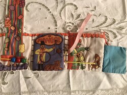 MESEKÖNYV - TEXTIL - CIRKUSZ - 70 x 12 cm - PAMUT - RETRO - NÉMET - HIBÁTLAN