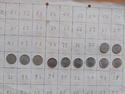 MAGYAR NÉPKÖZTÁRSASÁG 10 FILLÉR 1978 - 1989, 11 DB    B158