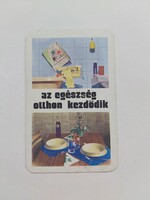 PIÉRT - PAPÍRIPARI VÁLLALAT kártyanaptár 1974 - az egészség otthon kezdődik