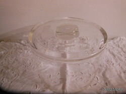 BÚRA - ÜVEG - ANTIK - SÜTEMÉNY -  15 x 12 cm - VASTAG - HIBÁTLAN