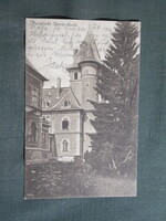 Képeslap,Parádsasvár,Parádfürdő,Sasvár kastély látkép,részlet,Stengel,Mária egylet kiadás,1925-