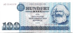 100 márka 1975 NDK Németország Gyönyörű egy gyenge hajtás középen
