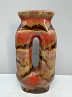 Retro kerámia váza, M Á,  magyar iparművészeti kerámia, 23 cm