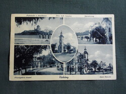 Képeslap,Szlovákia,Párkány,Štúrovo,Sz. Imre tér,templom,bíróság,bazilika,Barasits Bp. kiadás,1935-