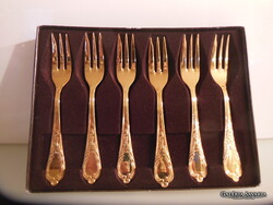 VILLA - 6 db - ÚJ - 23 k - ARANYOZOTT - JELZETT - SOLINGEN - NÉMET - ROKOKÓ - 16 x 2,5 cm