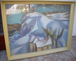 VÁSÁRHELYI KOVÁCS TIBOR PAINTING LANDSCAPE 86x66cm
