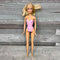 Mattel 1999 Retro rózsaszín tornadresszes szőke Barbie baba játék