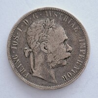 1879 Ezüst Ferencz József 1 FLORIN, Patinás állapotban (35.)