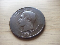 10 Centimes 1854   ( B )   Franciaország   A képen látható állapotban