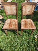 2 db . antik szék párban , rugós ülőrésszel