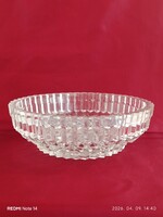 Vintage vastag falú öntött üveg ASZTALKÖZÉP / KÍNÁLÓTÁL