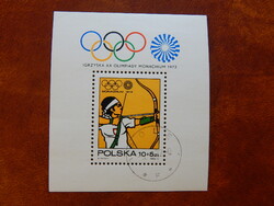 1972. Lengyelország - XX. Nyári Olimpia, München - blokk