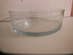 TÁL - ÜVEG - 25 x 8 cm  - RÉGI - RENDKÍVÜL  VASTAG - MINŐSÉGI - NÉMET - HIBÁTLAN