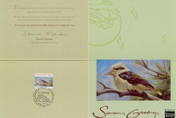Ritka Ausztrália Post 1993 Karácsonyi Üdvözlőlap – Kookaburra bélyeggel