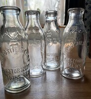 Régi Fővárosi Tejüzem RT. Teljes tejes üveg palack