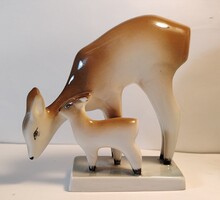 Zsolnay porcelán őzek (1098)