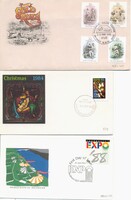 3 db Ausztrál Első Napi Boríték (FDC) gyűjtemény – 1981, 1984, 1988