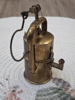 Mini Réz Karbidlámpa,Bányászlámpa 10cm.