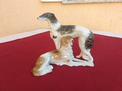 Schaubachkunst  Orosz agár pár,, 21 x 16 cm,,Hibátlan!