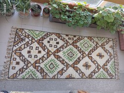 Kettő darab vintage gyapjú szőnyeg 70 x 160 cm, 57 x 120 cm iparművészeti