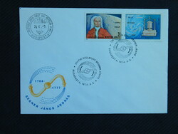 FDC 1974. Segner János András - szelvényes bélyeggel