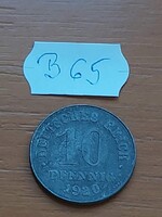 NÉMET BIRODALOM DEUTSCHES REICH 10 PFENNIG 1920 Cink, II. Vilmos  B65