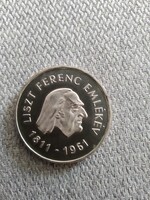 LISZT ÉREMPÁR (25+50 Ft) 37,5 g ezüst 1961 PP