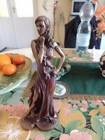 Bronzirozott nõi szobor eladó