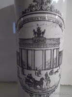 VÁZA - PORCELÁN - UNTER WEIS BACH - KÉT OLDALÁN MÁS MINTA -  RÉGI - 20 x 7 cm - HIBÁTLAN