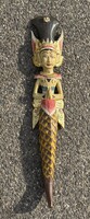 70 cm pazar egzotikus keleti 3D fa faragott kép fali dísz Buddha maszk thai, indonéz, ázsiai