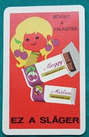Krémcsokoládé - Ez a sláger! - csokoládé reklám kártyanaptár, 1968
