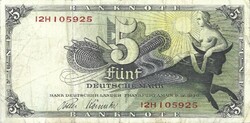 5 márka 1948 Németország 1 betű és 2 szám a sorszám előtt 2.