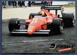 Ferrari Turbo versenyautó - Forma-1 Hungaroring    retro fotó képeslap