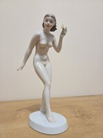 Herendi Akt virággal