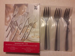 WMF Boston Cromargan nemesacél rozsdamentes evőeszköz 6 db süteményes villa Új.