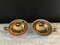 CSÉSZE - PORCELÁN - BAVARIA - ARANYOZOTT  - 0, 75 dl - HIBÁTLAN