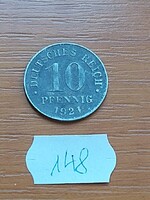 NÉMET BIRODALOM DEUTSCHES REICH 10 PFENNIG 1921 Cink, II. Vilmos  148.