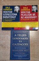 Siker-Trilógia:A teljes Gondolkodj és Gazdagodj+Carnegie Sikerkalauz 1-2.-Hófehér, gyűjtői lapokkal!