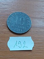 NÉMET BIRODALOM DEUTSCHES REICH 10 PFENNIG 1921 Cink, II. Vilmos  192.